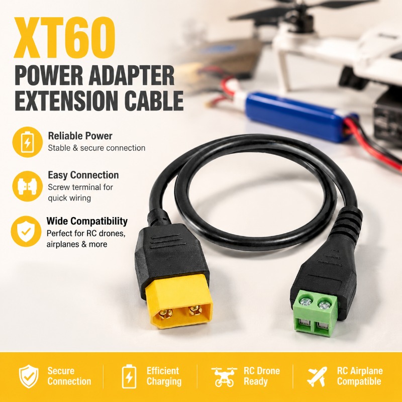 Fpv Drone Charger - Złącze XT60 Męskie Żeńskie do 2-pinowego