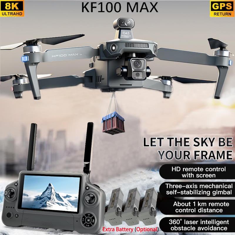 Dron GPS KF100 MAX Kamera 4K 3 – Fpv Drone Charger recenzja i cena