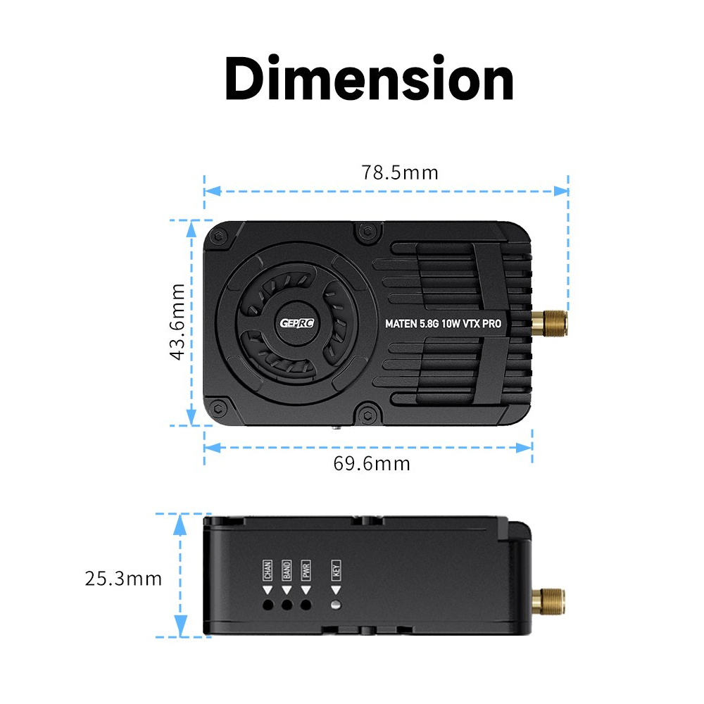 GEPRC MATEN 5.8G 10W VTX PRO 1 – Fpv Drone Vtx recenzja i cena